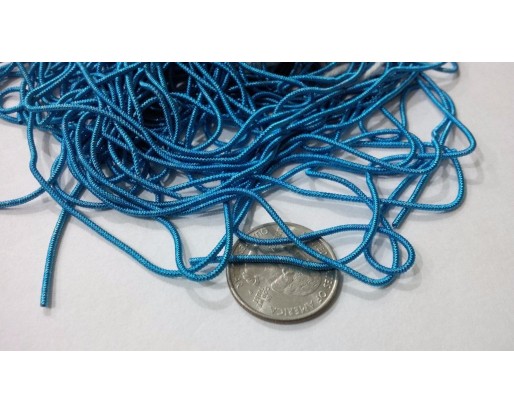 BLUE - 120 Inches French Metal Wire Gimp Coil Bullion Purl - Thick Smooth Regular - 3 Meters